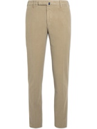 Incotex - Slim-Fit Stretch-Cotton Moleskin Trousers - Neutrals