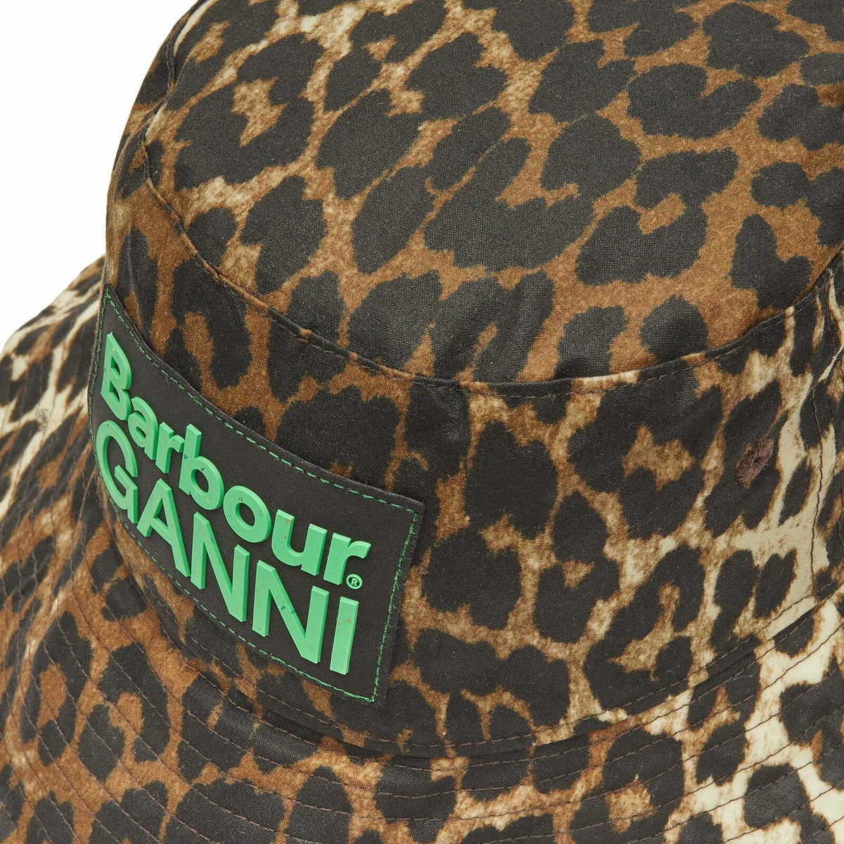 Barbour Women's x Ganni Waxed Leopard Hat in Leopard Print Barbour