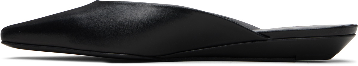 Loulou de Saison Black Diane Calf Leather Mule Flats