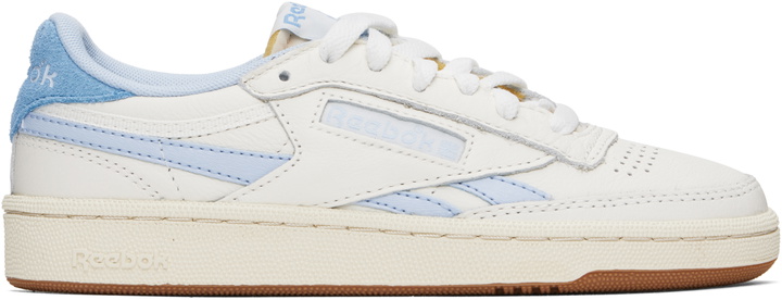 Photo: Reebok Classics Off-White & Blue Club C Revenge Vintage Sneakers