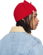 Charles Jeffrey LOVERBOY Red Ears Rib Beanie