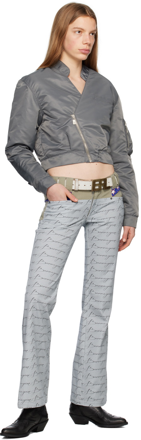BARRAGÁN Khaki Script Trousers