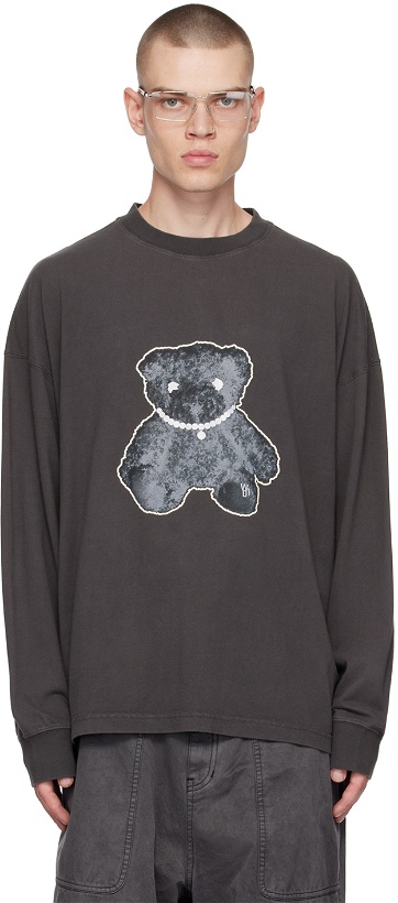 Photo: We11done Gray Pearl Necklace Long Sleeve T-Shirt