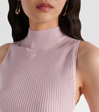 Courrèges Ribbed cotton and wool tank top