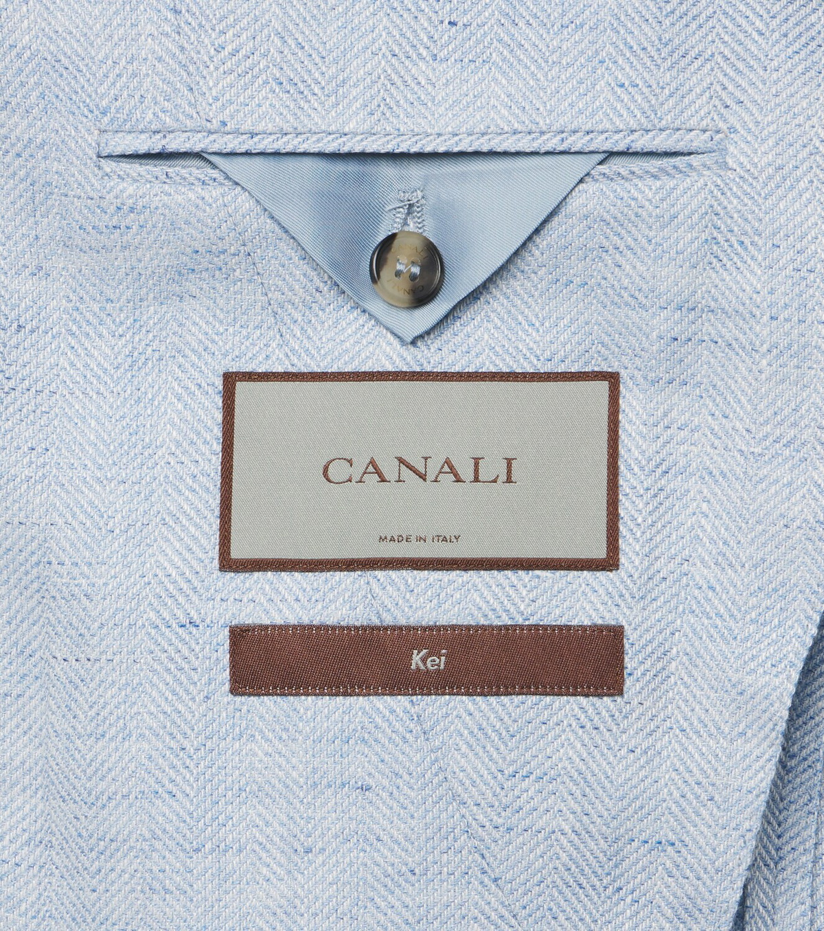 Canali Herringbone linen and wool blazer