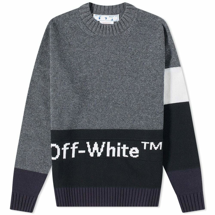 Photo: Off-White Colour Block Crew Neck Knit