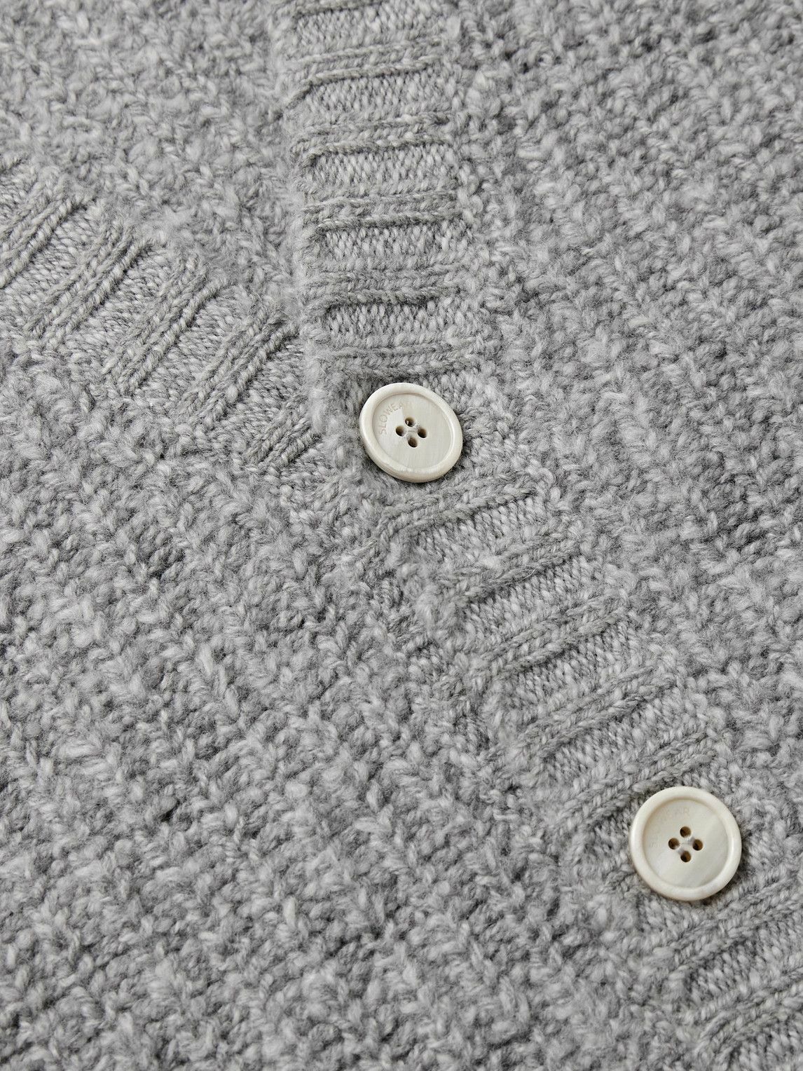 Incotex - Zanone Ribbed Wool Cardigan - Gray