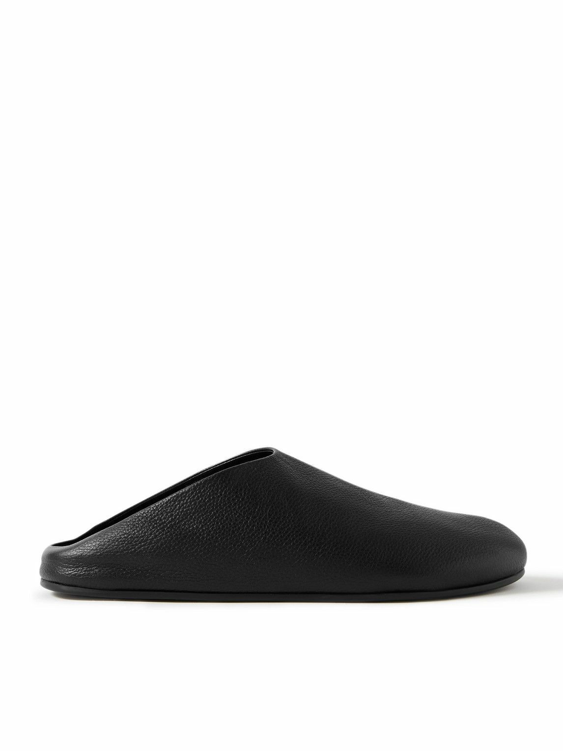 The Row - Hudson Full-Grain Leather Clogs - Black