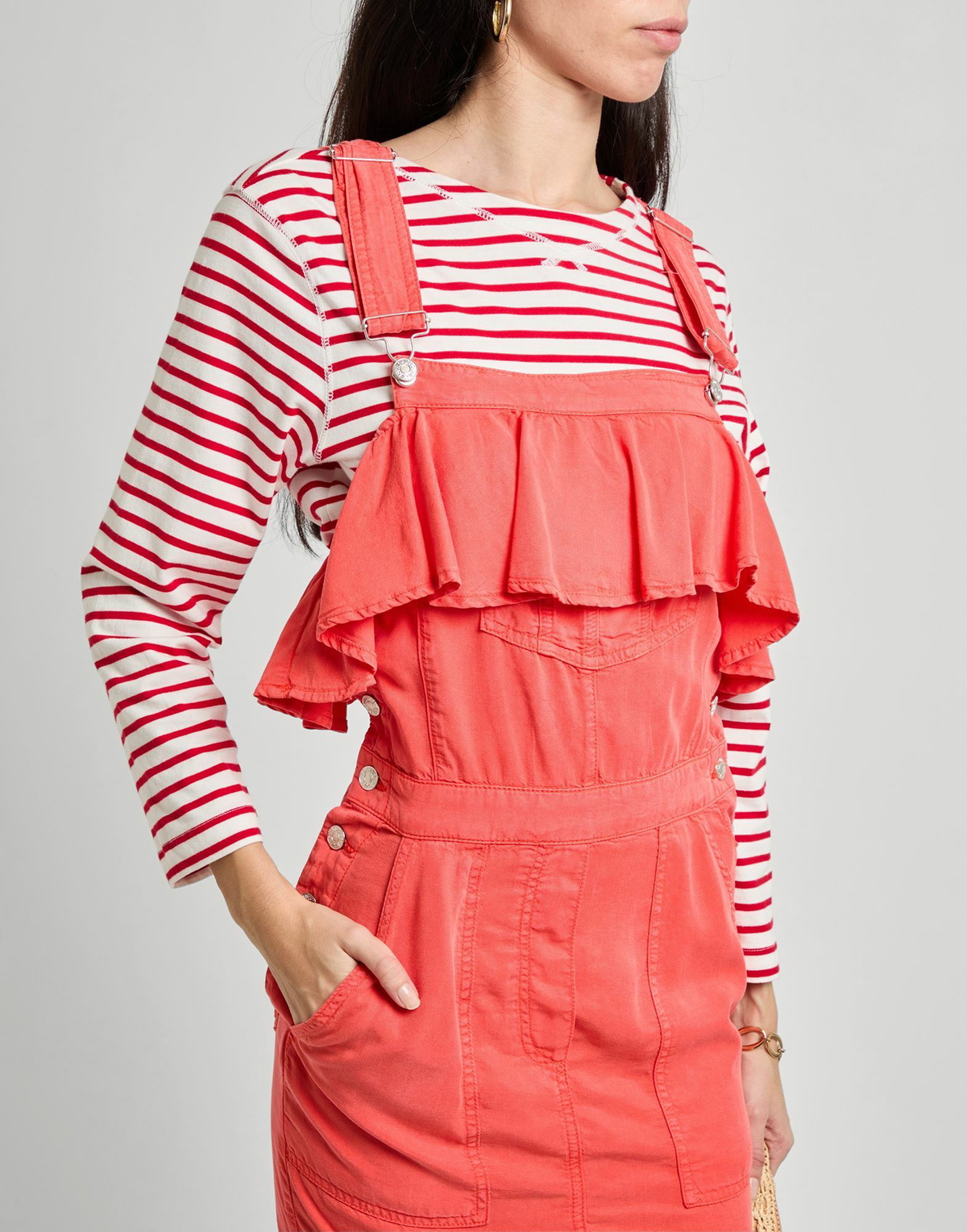 Moschino Jeans Womens Overalls Coral