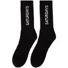 Saturdays NYC Black Logo Socks