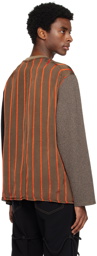 Song for the Mute Brown Striped Sweatshirt