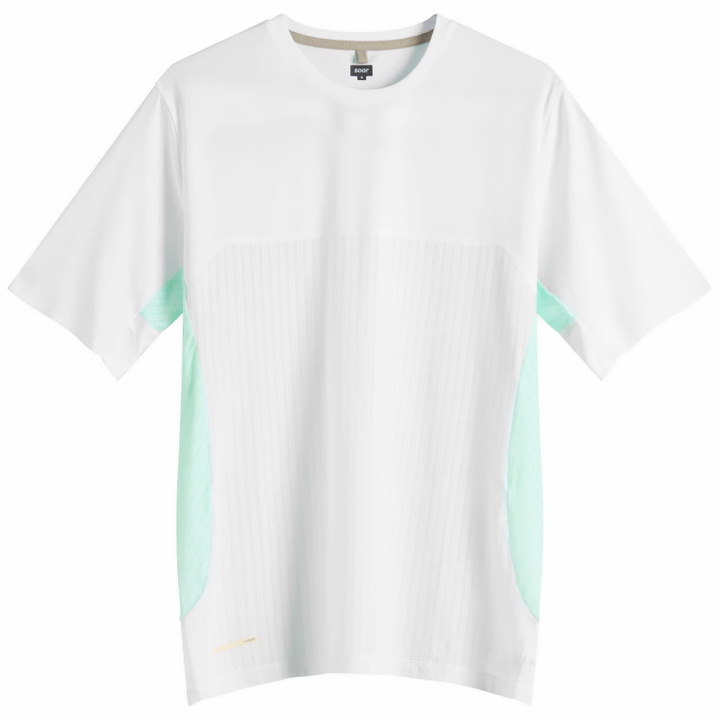 Photo: SOAR Men's Hot Weather T-Shirt in White/Bevelled Green