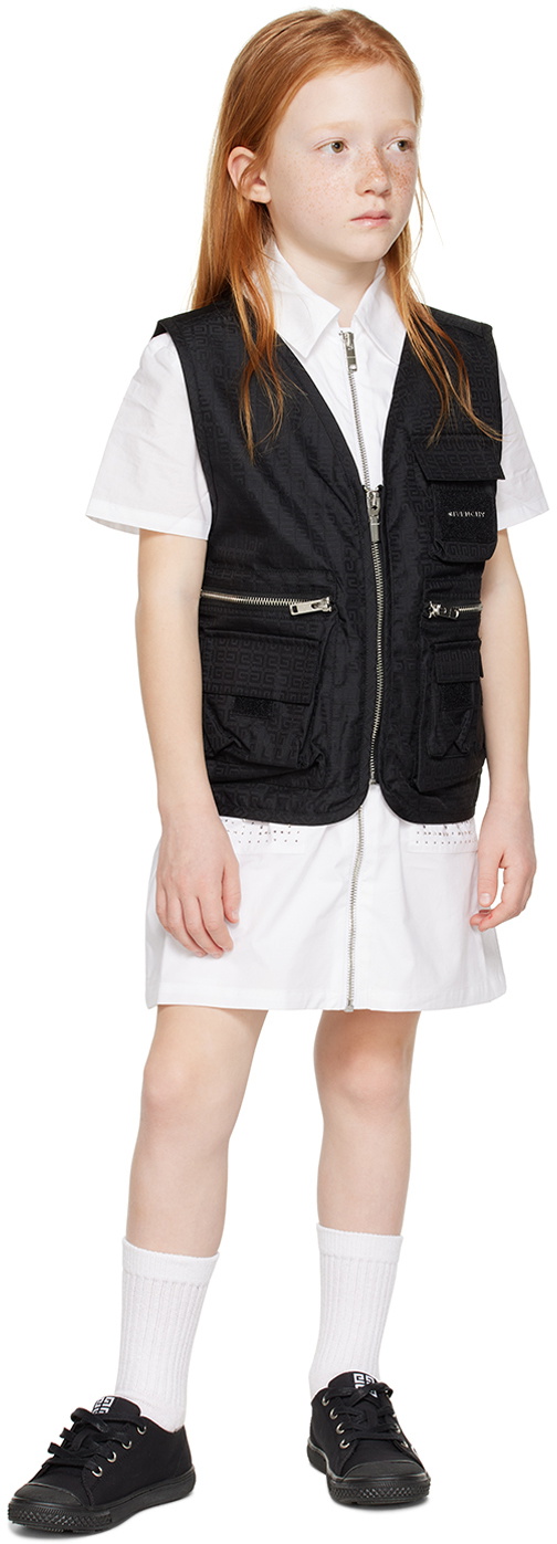 Givenchy Kids Black V-Neck Vest