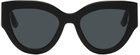 Victoria Beckham Black Oversize Cat-Eye Sunglasses