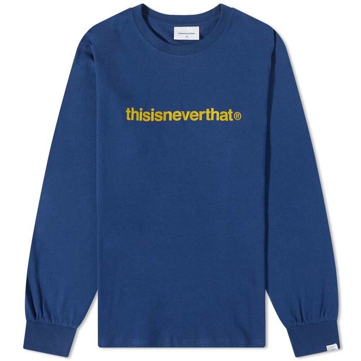 Photo: thisisneverthat Men's Long Sleeve T-Logo T-Shirt in Navy