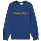 thisisneverthat Men's Long Sleeve T-Logo T-Shirt in Navy