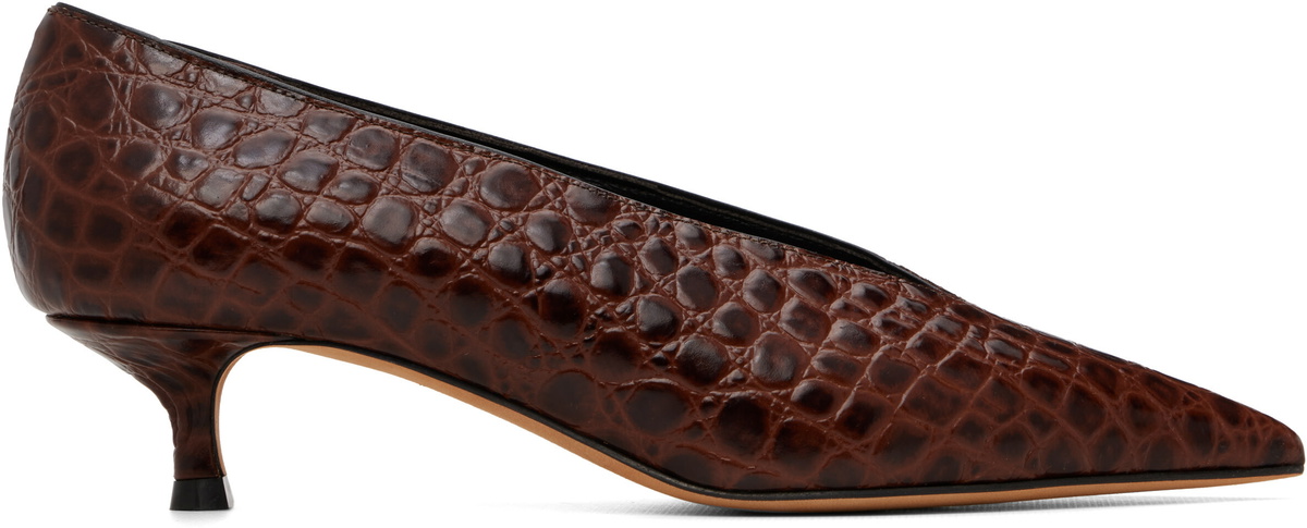 Le Monde Beryl Brown Babouche Kitten Heels