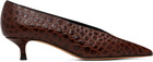 Le Monde Beryl Brown Babouche Kitten Heels