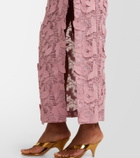 Blumarine Embroidered lace maxi dress