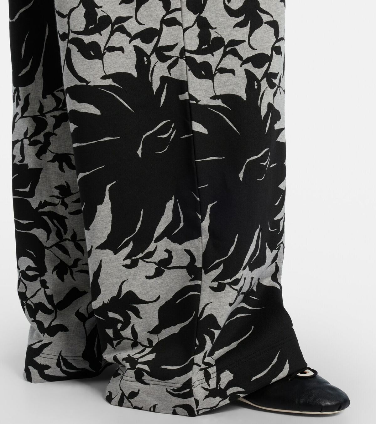 Dries Van Noten Floral pleated cotton jersey sweatpants