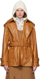 JW Anderson Tan Short Leather Jacket