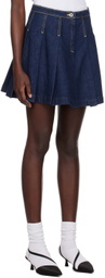 Kenzo Indigo Pleated Miniskirt