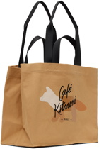 Maison Kitsuné Tan 'Cafe' Double Tote