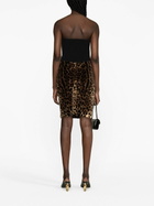 DOLCE & GABBANA - Leopard Print Chenille Mini Skirt