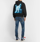 Off-White - Printed Loopback Cotton-Jersey Hoodie - Men - Black