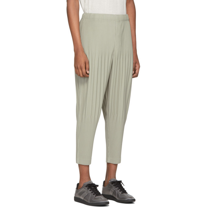 Homme Plisse Issey Miyake Grey Tapered Bottom Trousers Homme