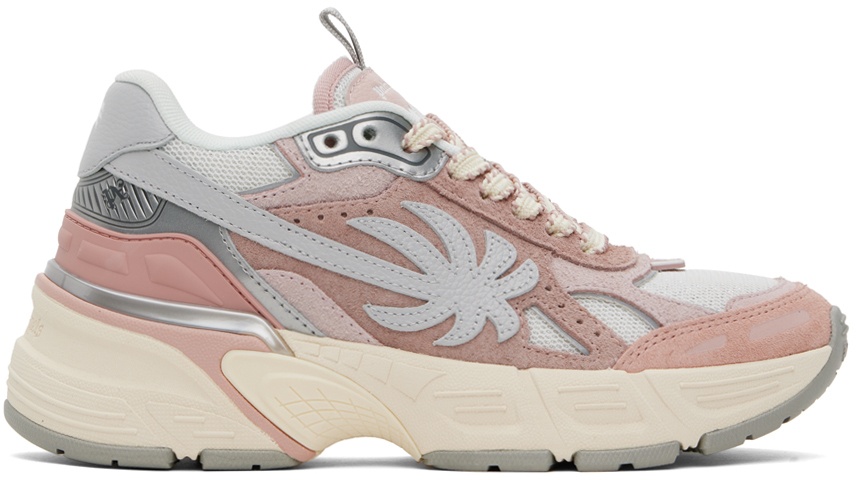 Photo: Palm Angels Pink & Silver PA 4 Sneakers
