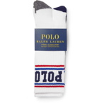 Polo Ralph Lauren - Three-Pack Striped Stretch Cotton-Blend Socks - White