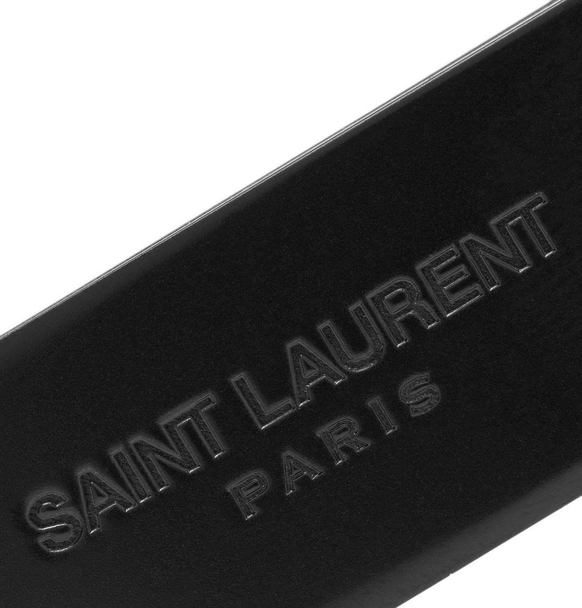 SAINT LAURENT - Logo-Engraved Gunmetal-Tone Money Clip - Black Saint Laurent