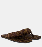 The Attico Indie zebra-print thong sandals