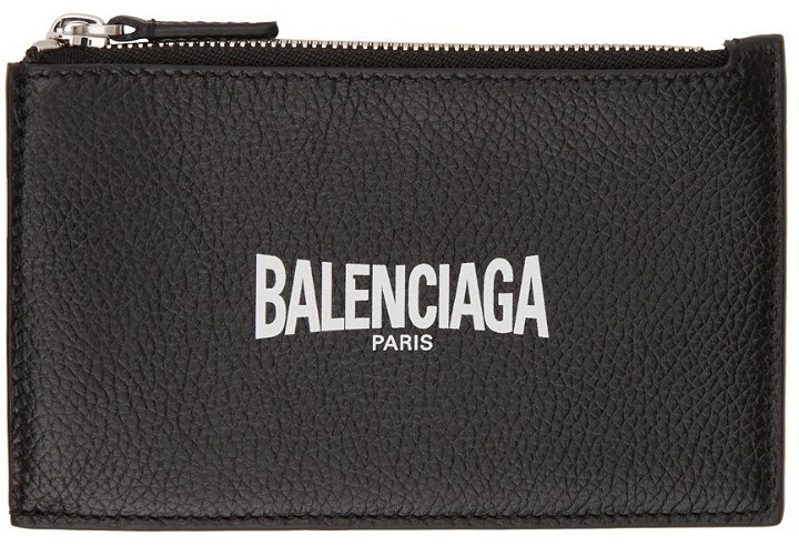 Photo: Balenciaga Black Large Long Cash Coin & Card Holder