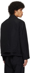AURALEE Black Crinkled Reversible Jacket