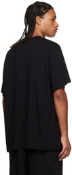 Y's For Men Black Printed T-Shirt