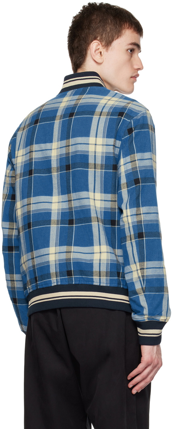 PS by Paul Smith Blue Check Bomber Jacket