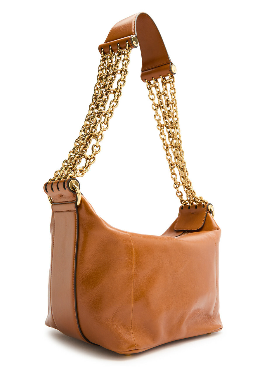 Chloe Glossed Leather Camera bag - Brown - One Size