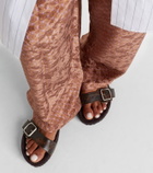 Dries Van Noten Leather and suede slides