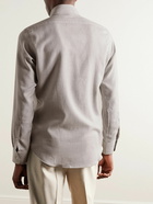 Thom Sweeney - Button-Down Collar Cotton and Cashmere-Blend Shirt - Gray