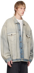 Balenciaga Gray Oversized Denim Jacket