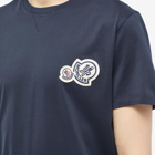 Moncler Men's Double Badge T-Shirt in Navy