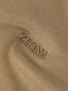 Zegna - Logo-Embroidered Cotton-Blend Jersey Sweatshirt - Neutrals