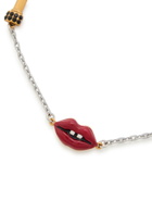 Marc Jacobs The Lips Enamelled Bracelet - Silver - One Size