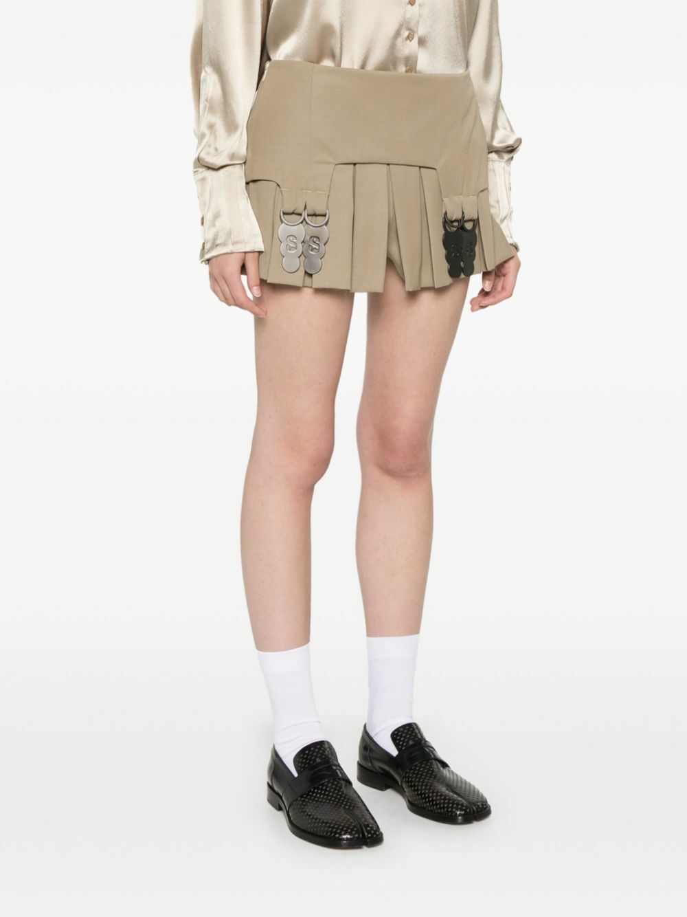 Sinead O'Dwyer Pleated Mini Shorts