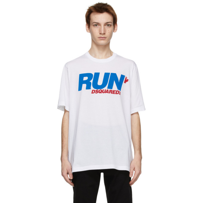 Photo: Dsquared2 White Run Slouch T-Shirt