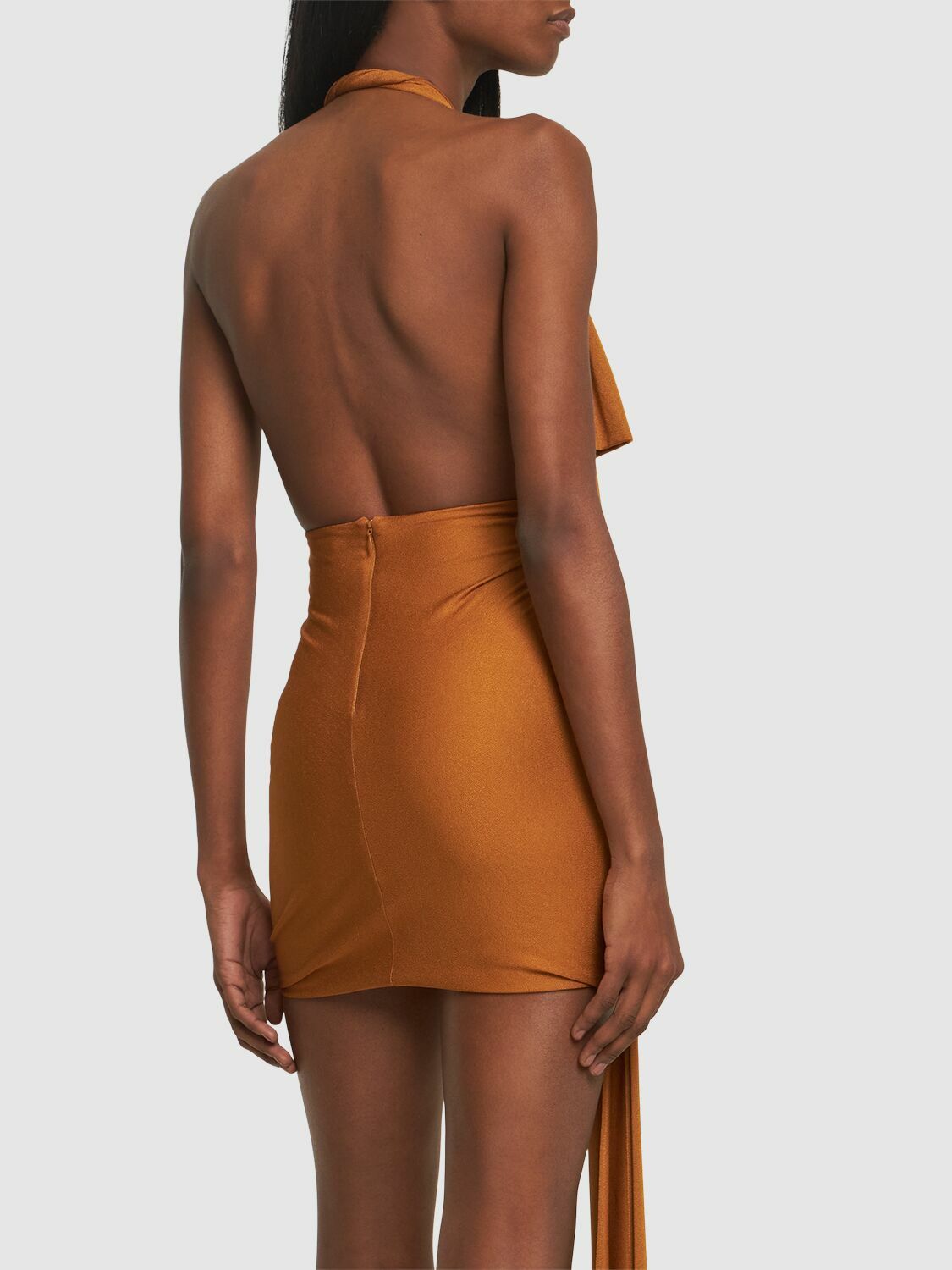 BLUMARINE - Draped Viscose Jersey Mini Halter Dress Blumarine BLUMARINE - Draped Viscose Jersey Mini Halter Dress Blumarine