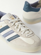 adidas Originals - Gazelle Indoor Leather and Suede Sneakers - White