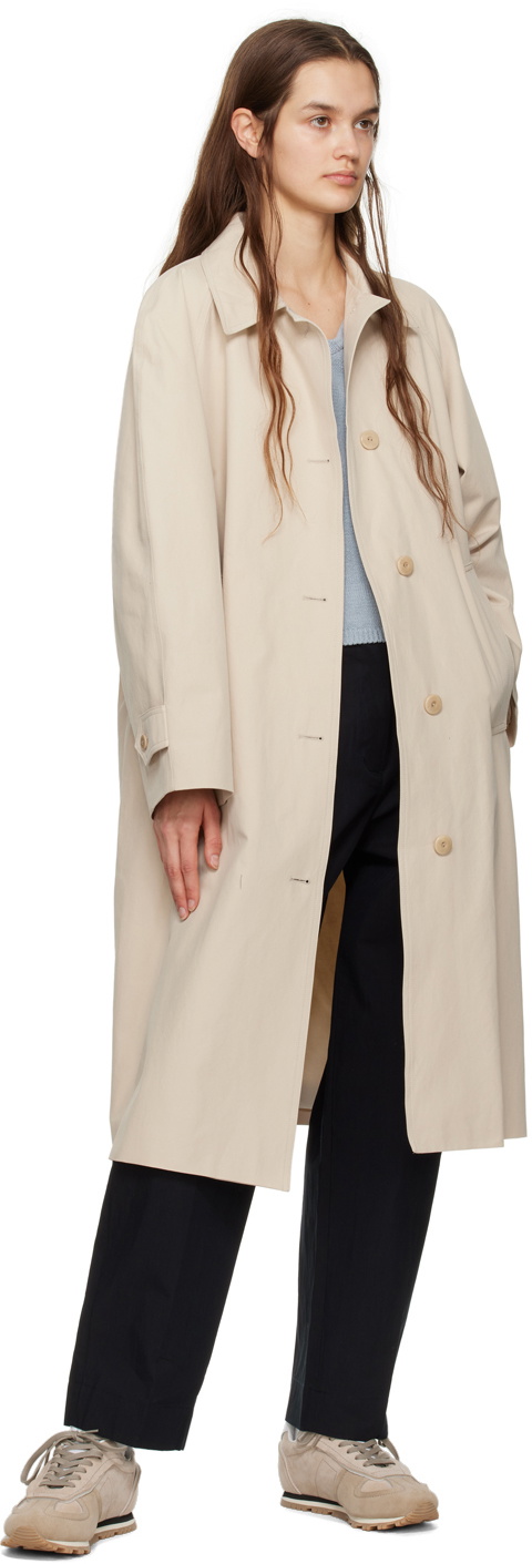 Nothing Written Beige Volume Balmacaan Trench Coat